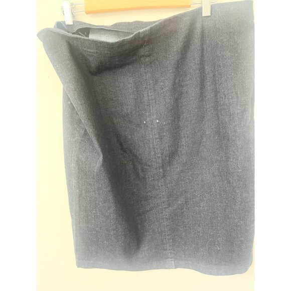 Lauren Ralph Lauren Denim Skirt 16 XL Split Front Pencil Cotton Lace Up Western - Picture 9 of 9